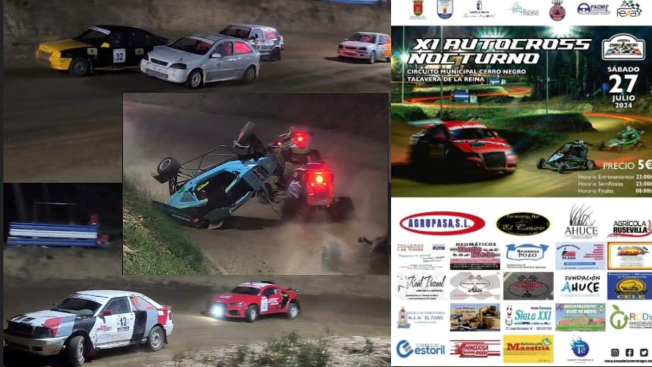 Autocross nocturno en Talavera de la Reina 27/7/2024  Big Show and Big Crash | Karbonin Racing