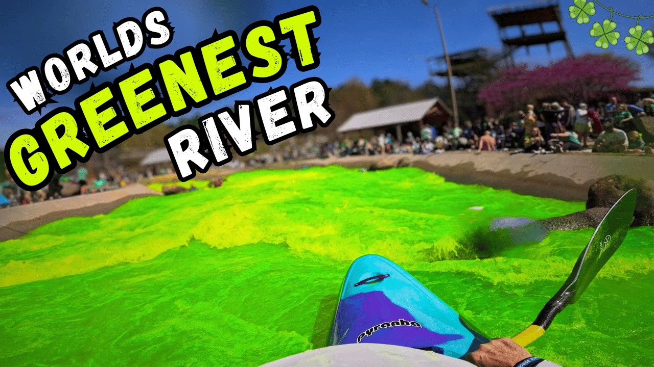Kayaking Down the Neon Green River!