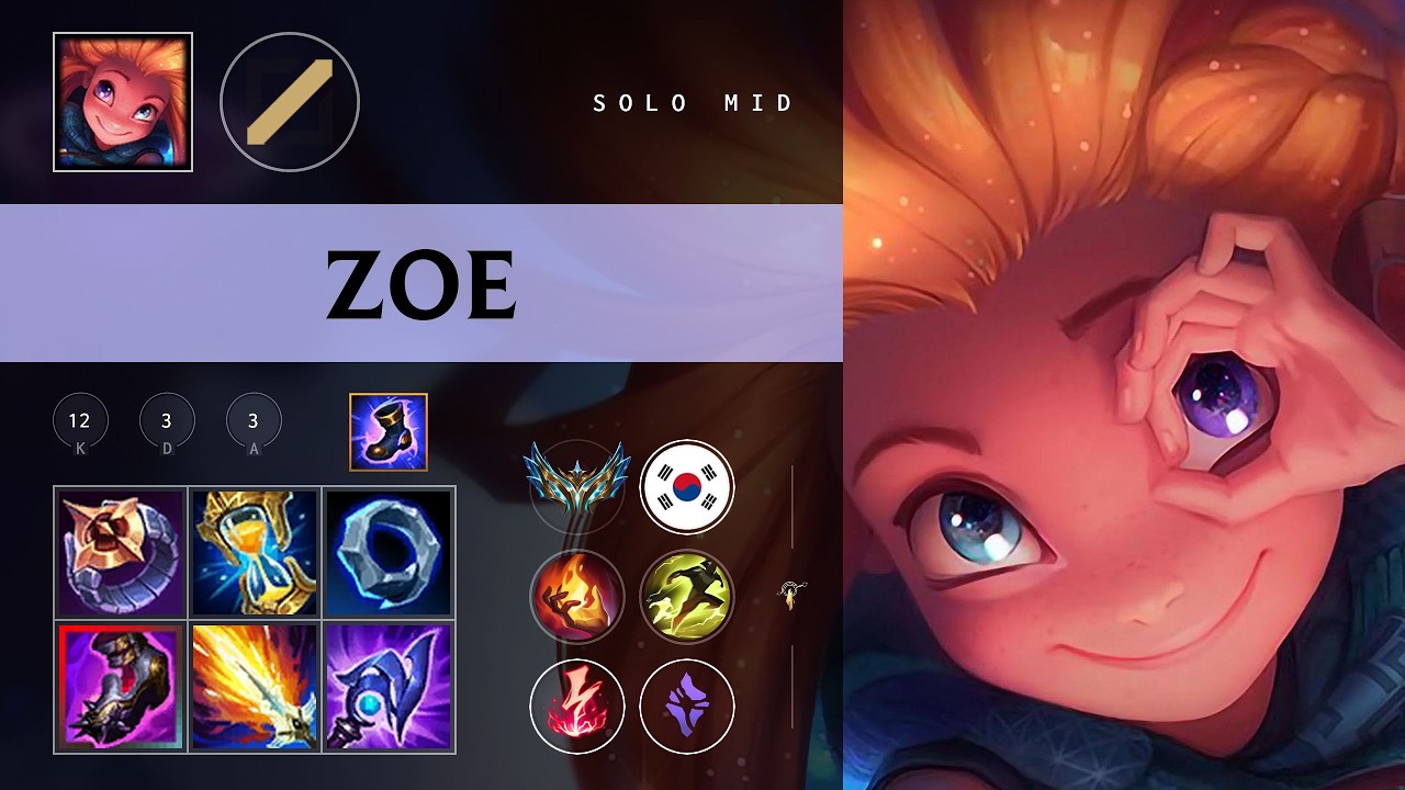 Zoe Mid vs Talon - KR Challenger Patch 26.08