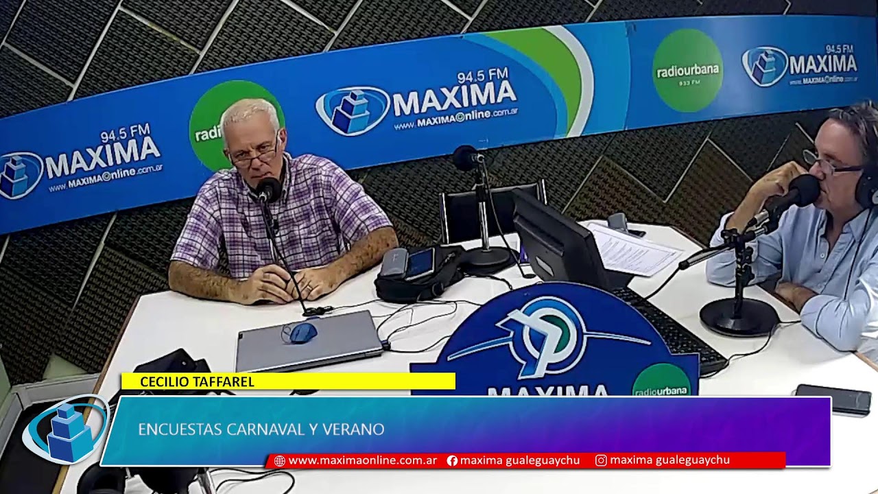 Cecilio Taffarel. Encuestas carnaval y verano| Radio Máxima 94.5mhz. Gualeguaychú