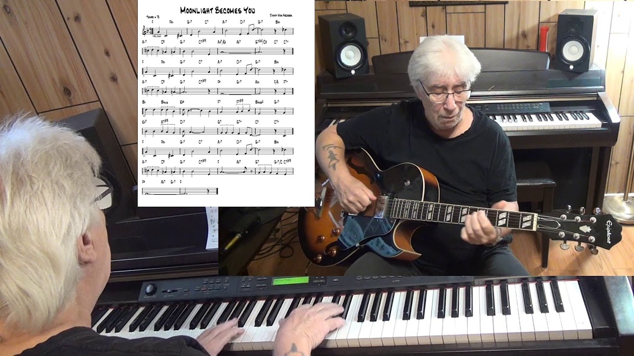Moonlight Becomes You - Jazz guitar & piano cover ( Jimmy Van Heusen )