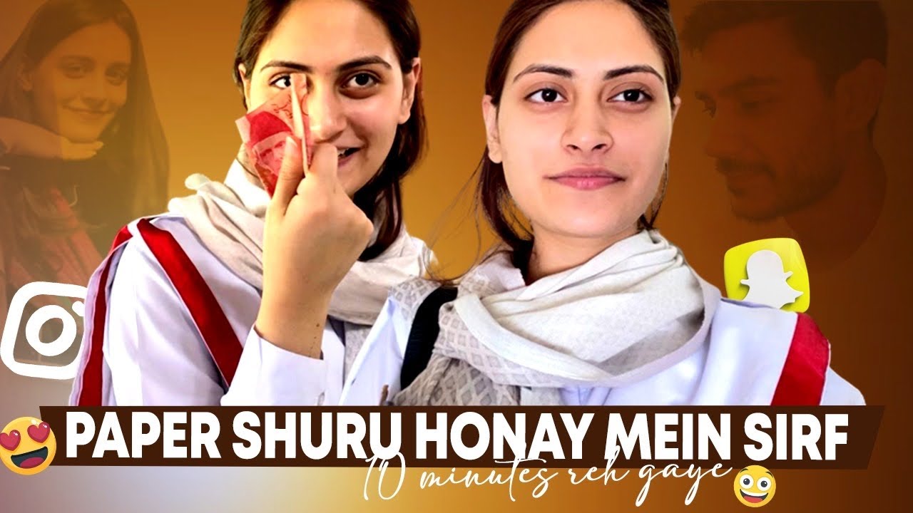 Itnaa mushkil paper aa gaya 🫨 | sana ney itna bura makeup kiya | khane mein biryani 🤤
