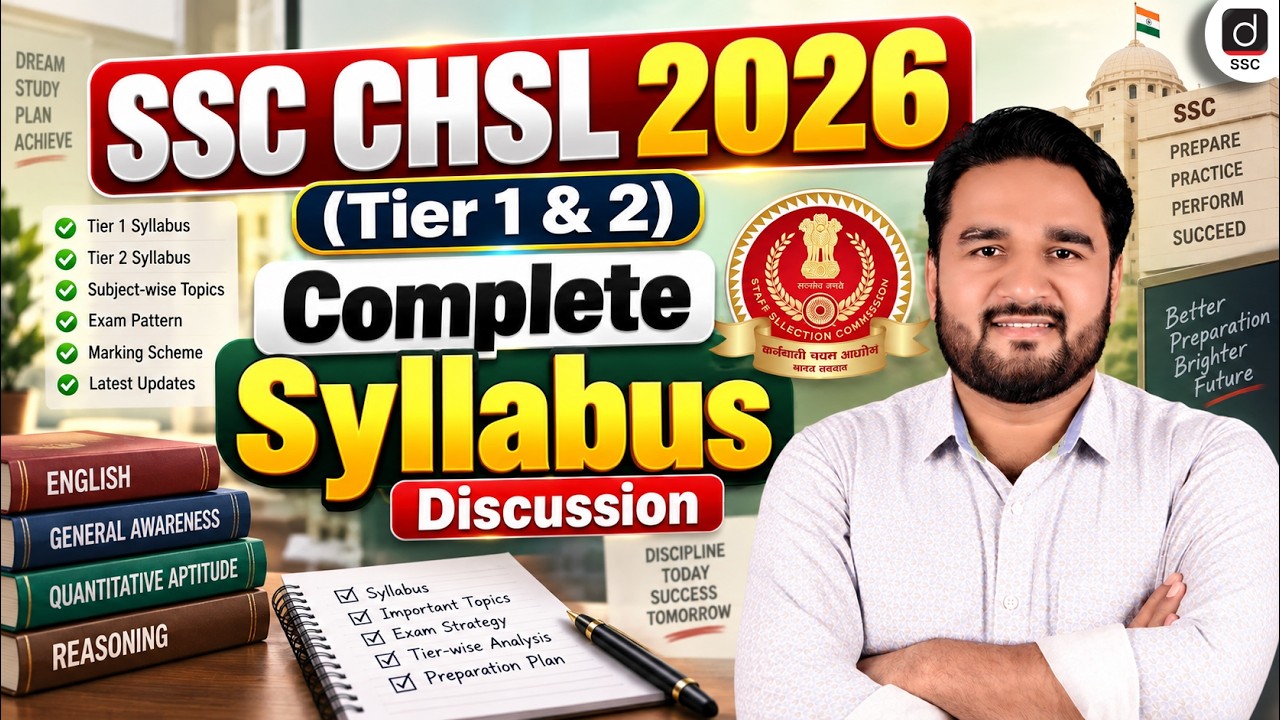 SSC CHSL Notification 2026 | SSC CHSL Syllabus 2026 | Complete Syllabus Discussion | SSC CHSL 2026