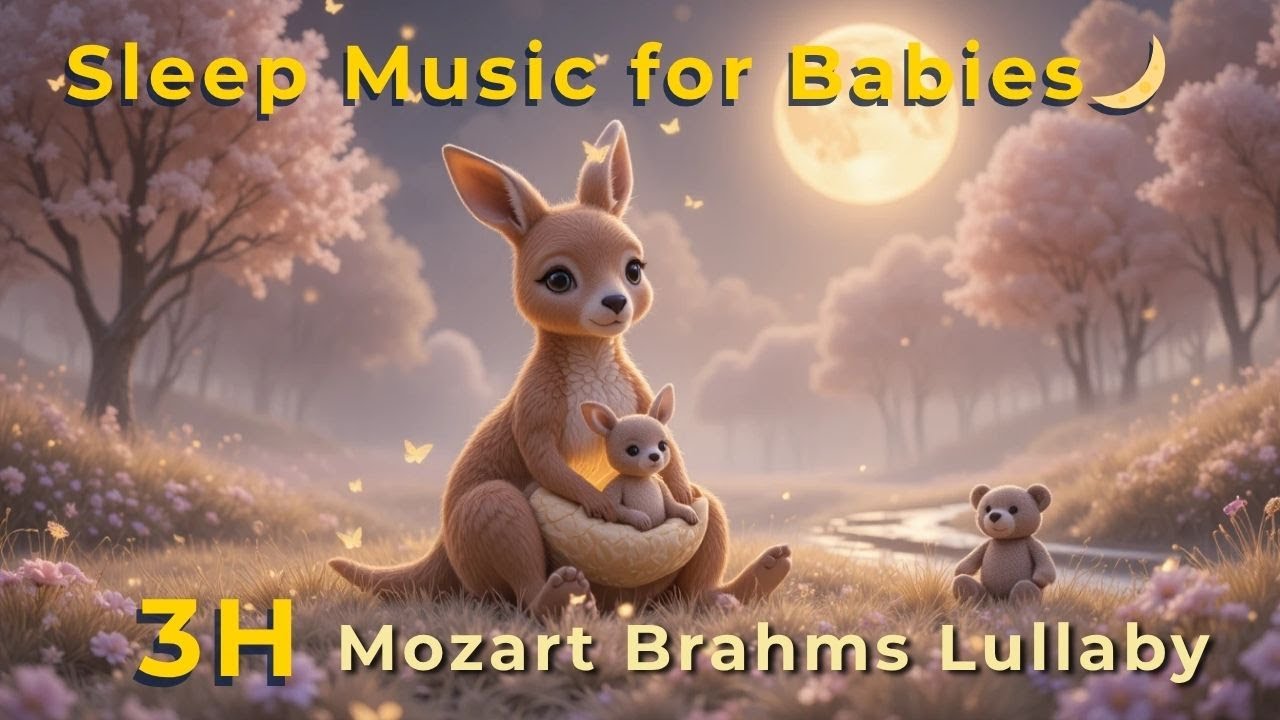 Mozart Sleep Music 💤 | 3 Hours of Gentle Piano for Sweet Dreams | Cozy Pastel Night