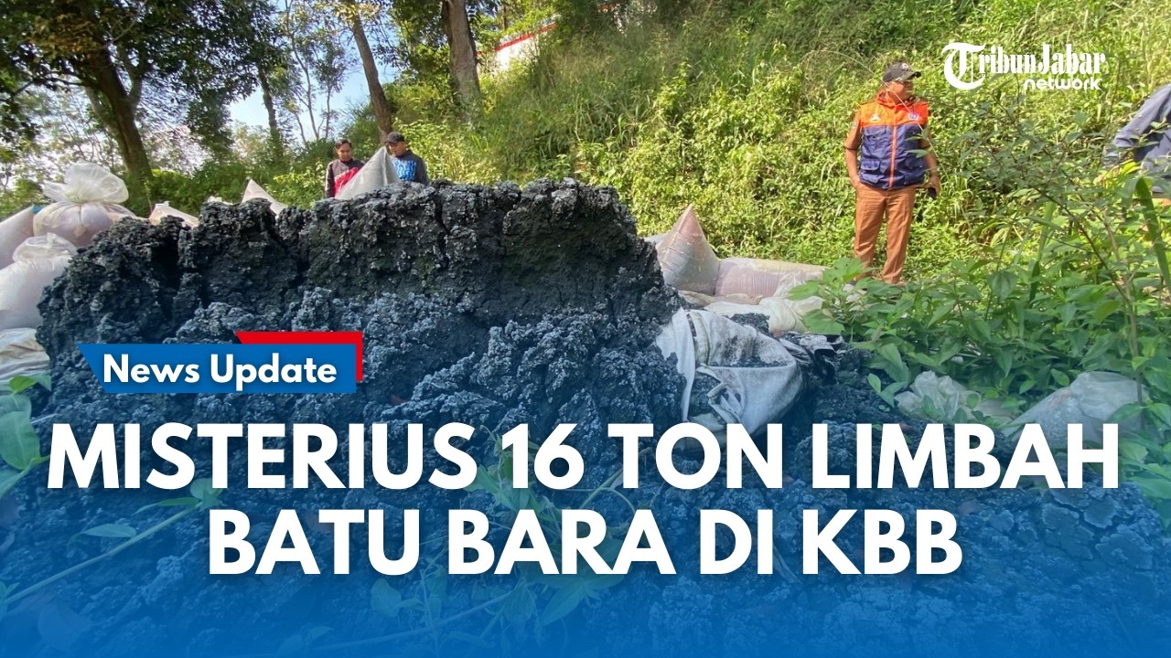 MISTERIUS !!  Penampakan 16 Ton Limbah Batubara Berserakan di Wilayah Bandung Barat