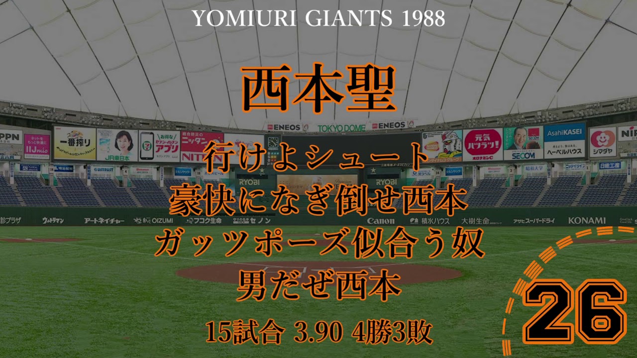 [MIDI]1988年読売ジャイアンツ選手別応援歌