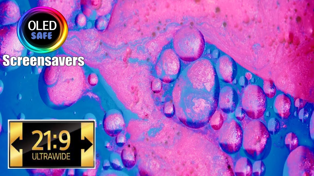 21:9 Ultrawide Liquid Abstract With Swirls Of Color - 10 Hours - 4K - OLED Safe