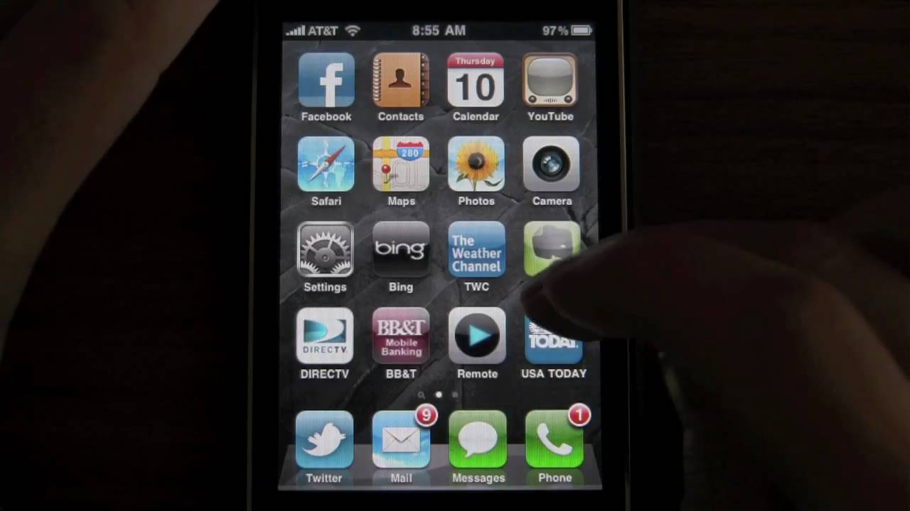 iOS4 running on iPhone 3GS