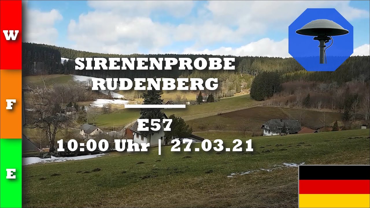 Sirenenprobe Rudenberg | E57 | 27.03.21 | Warnung / Feueralarm / Entwarnung