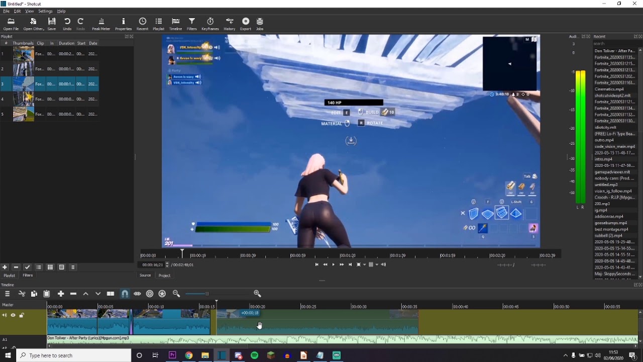 How To Edit A Fortnite Montage Like Numby And Clerke Using Shotcut! (2020)
