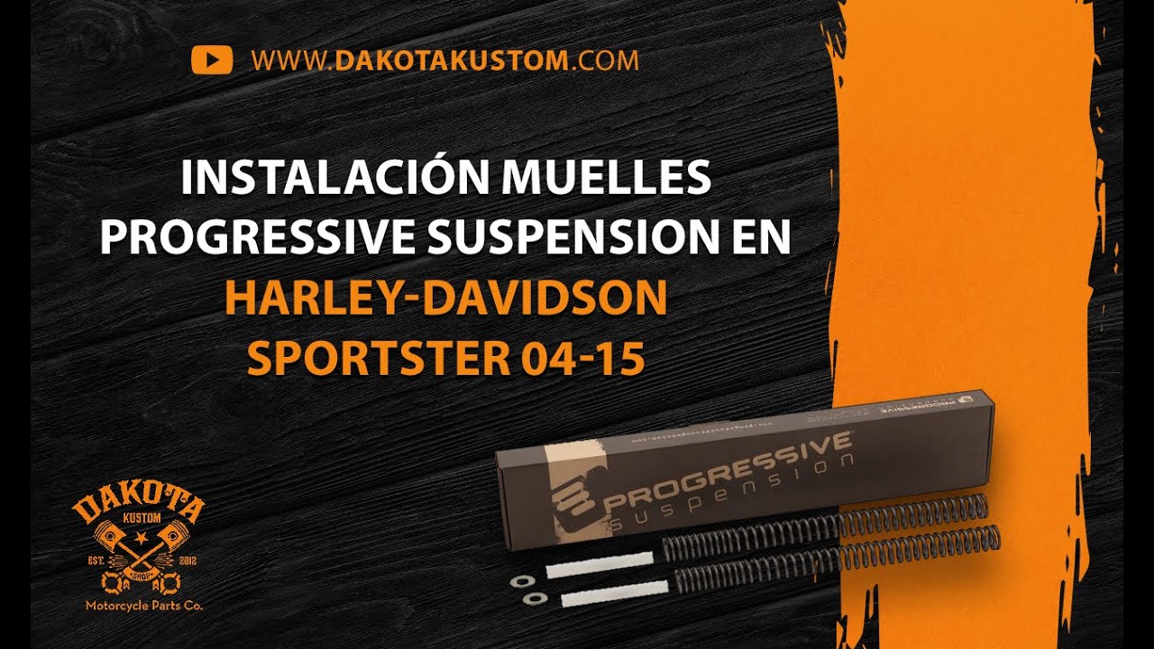 Instalación Muelles Progressive Suspension en Harley-Davidson Sportster 04-15 - Dakota Kustom