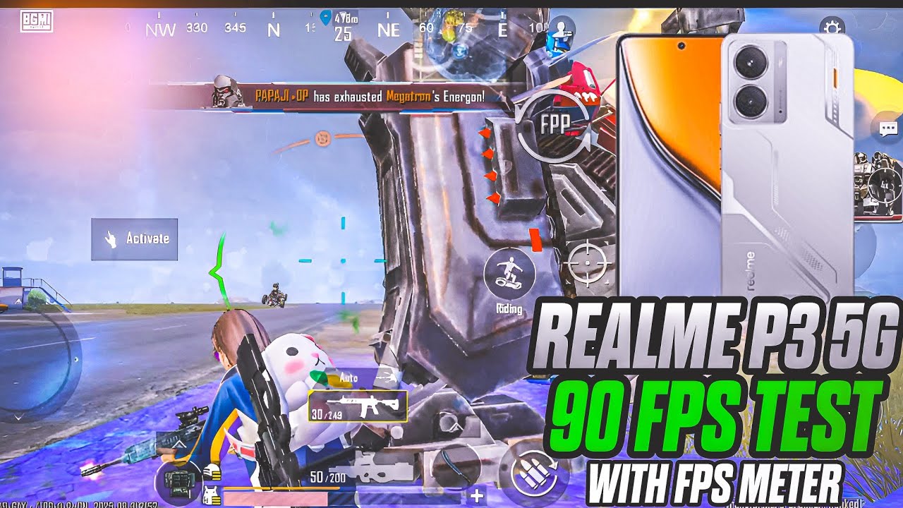 REALME P3 5G BGMI 90 FPS GAME TEST, BATTERY AND HEATING TEST