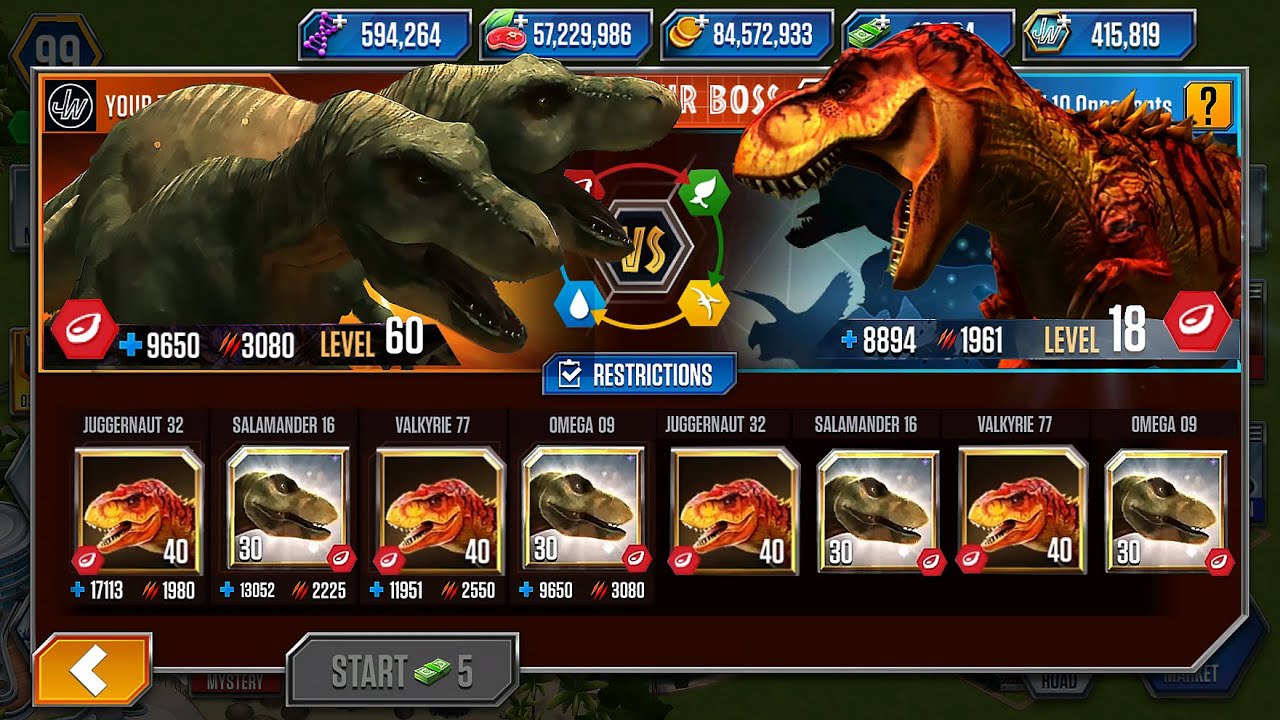 New Baby T Rex (Junior) Vs T Rex | The Ultimate Battle | Jurassic World The Game