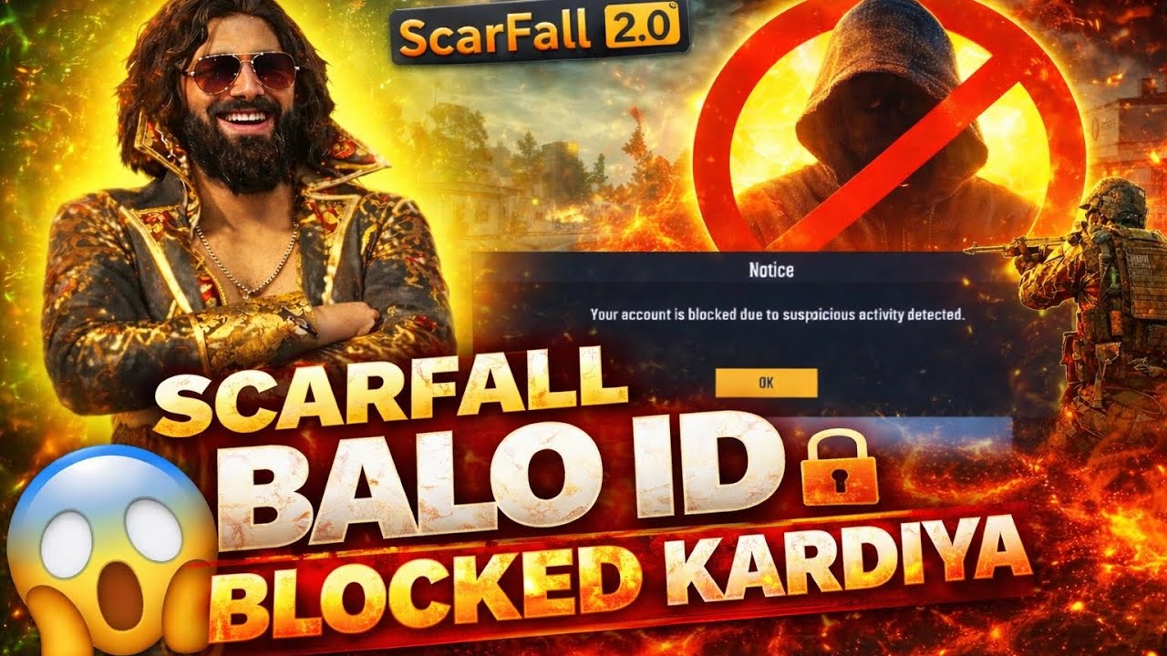 🔥 Scarfall Balo ID Blocked Kardiya 😱|| #mobilegaming #viralvideo 