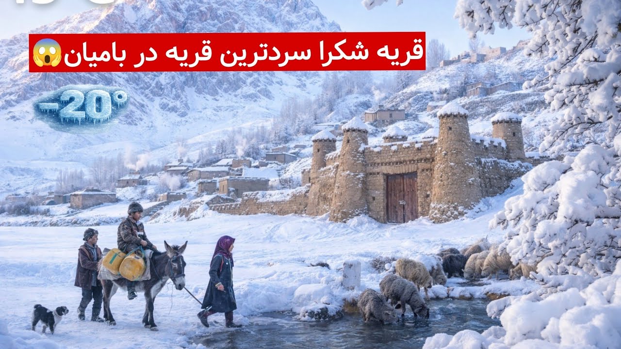 معرفی قریه‌های شکرا و قلعه‌ی ملا در دره شنبل بامیان.