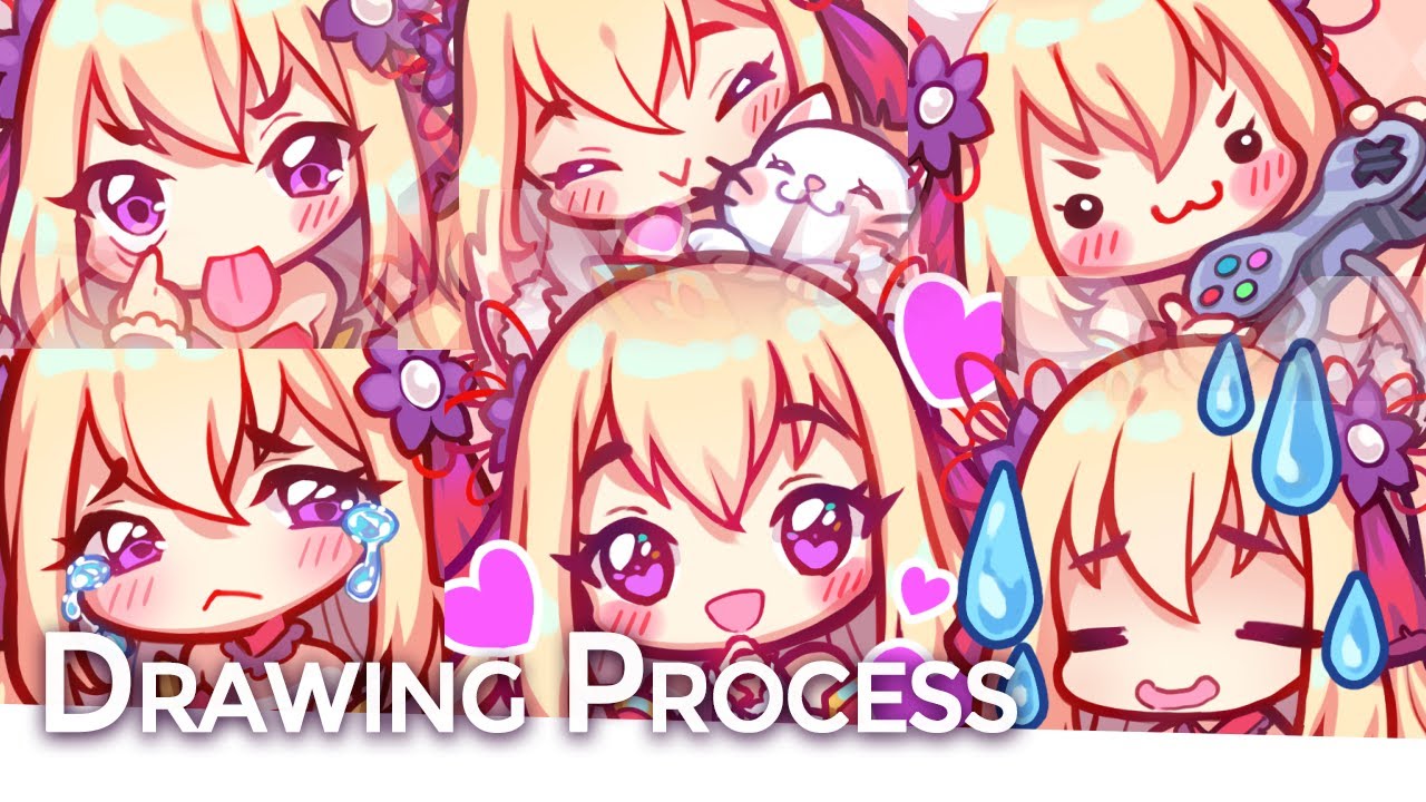 【Timelapse】Emotes for Crimsons (Clip Studio Paint)