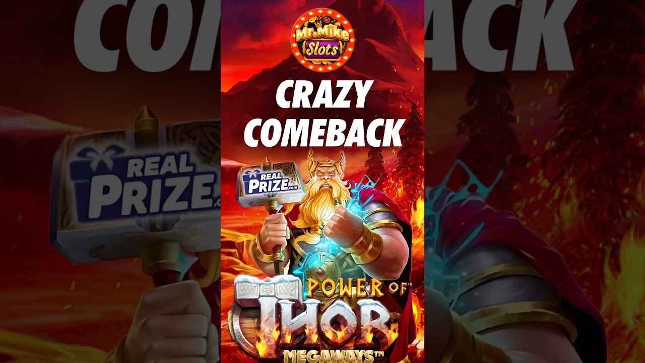 CRAZY COMEBACK ON POWER OF THOR MEGAWAYS SIGN UP AT @RealPrizeOfficial #shorts #fyp #thor