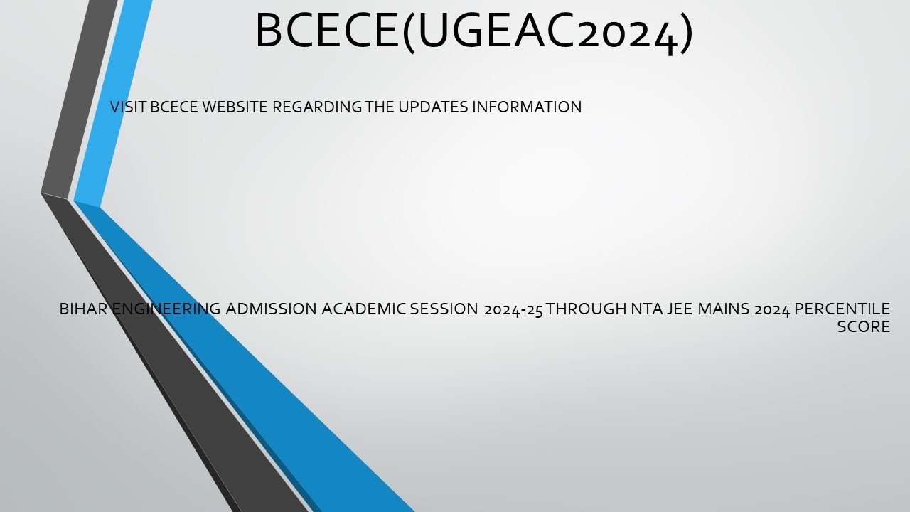 UGEAC 2024 !! BIHAR ENGINEERING ADMISSION COLLEGE!! CSE BRANCH!! JEE MAINS NTA SCORE.SESSION-2024-25