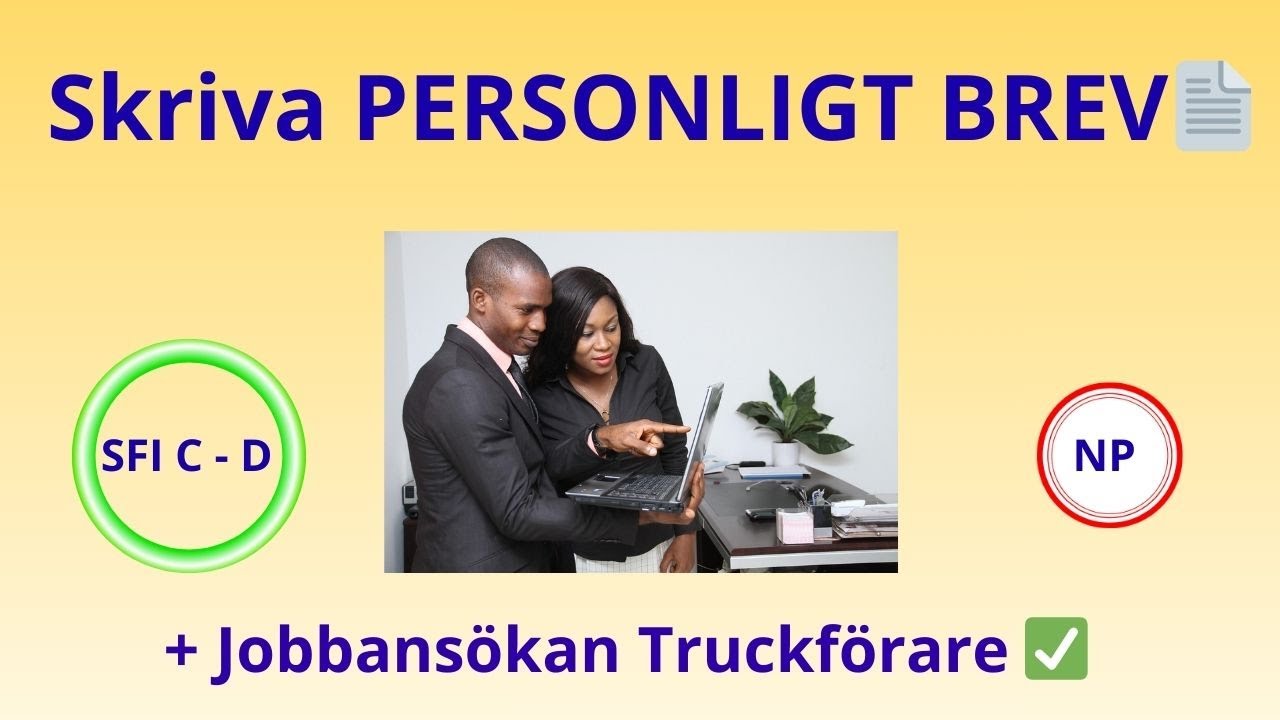 👉Personligt brev SFI C–D ✍️ Jobbansökan steg för steg I + Färdig ansökan (Truckförare)