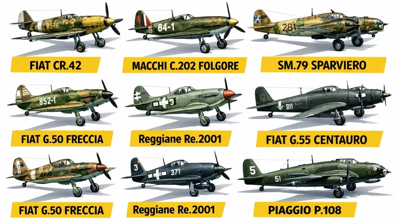 Tous les avions italiens de la Seconde Guerre mondiale