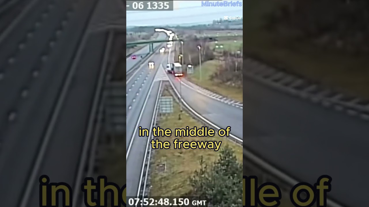 Truck Driver&rsquo;s Insane U-Turn on the Freeway! 🚚🔄