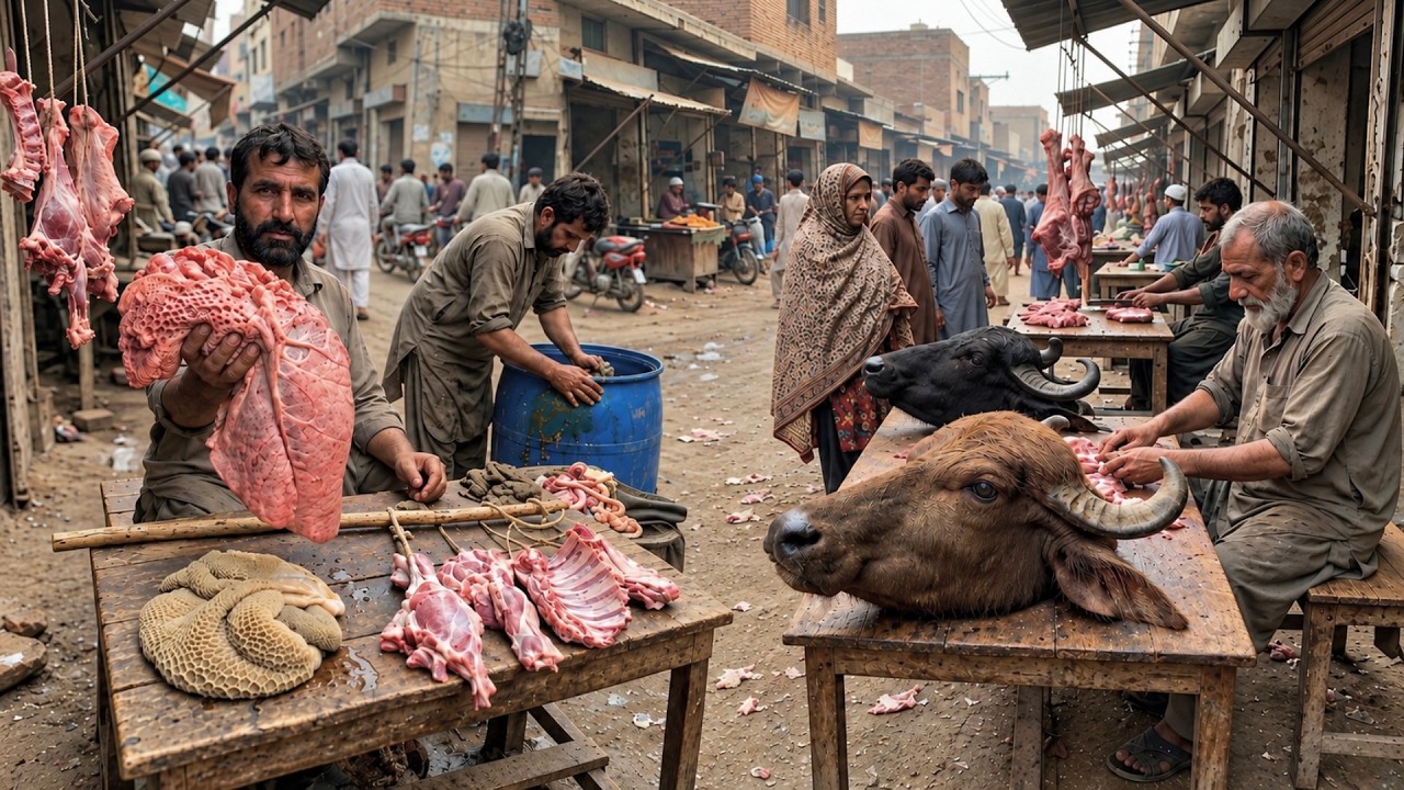 🇵🇰 PAKISTAN: Inside the SHOCKING Meat Market | Peshawar 4K Walk
