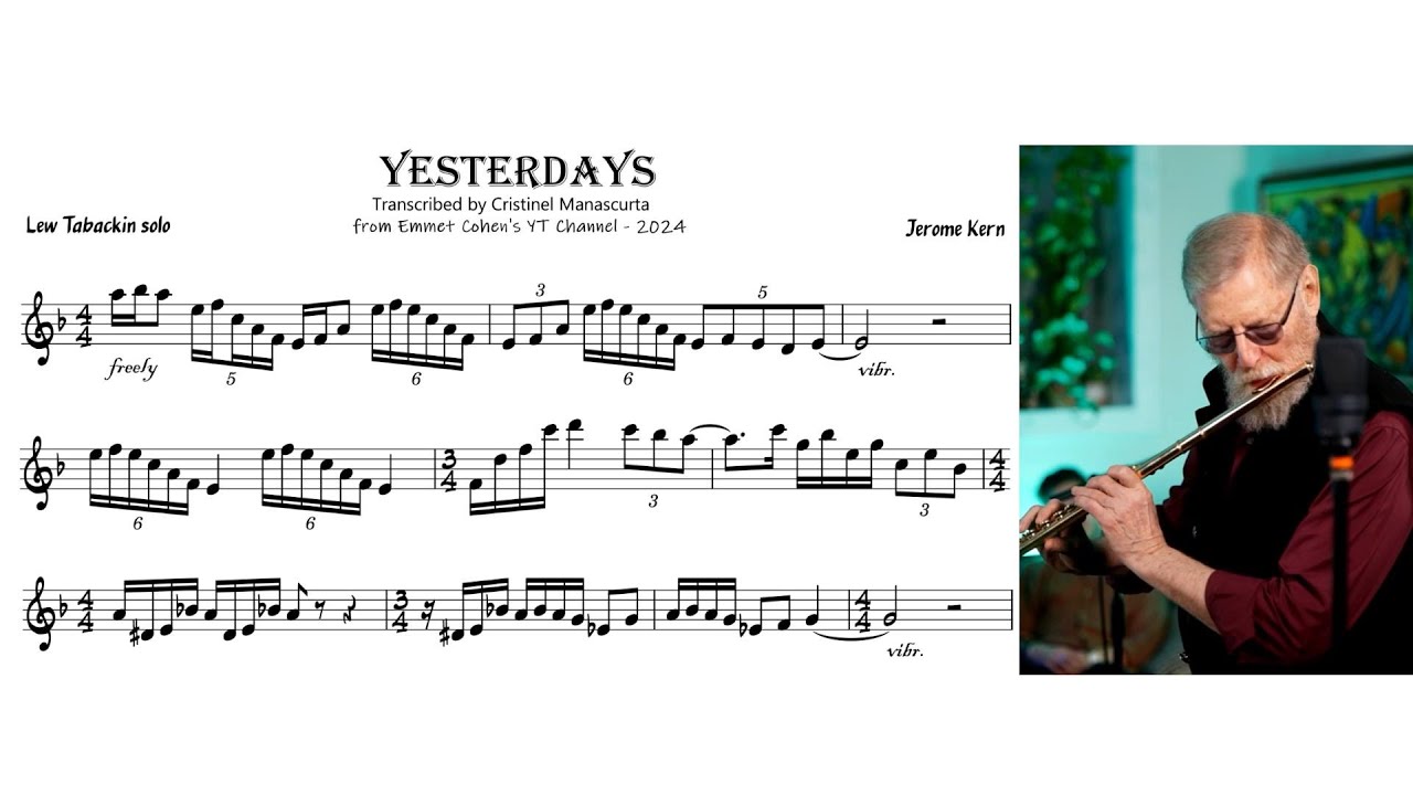 Lew Tabackin - Yesterdays (flute transcription)