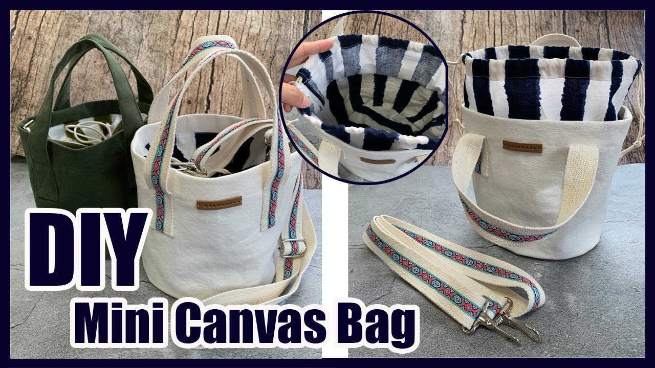 DIY|원통형 가방 만들기|Canvas Tote Bag| 요즘 유행하는 원통형 캔버스가방 만들기~ |어바웃소잉