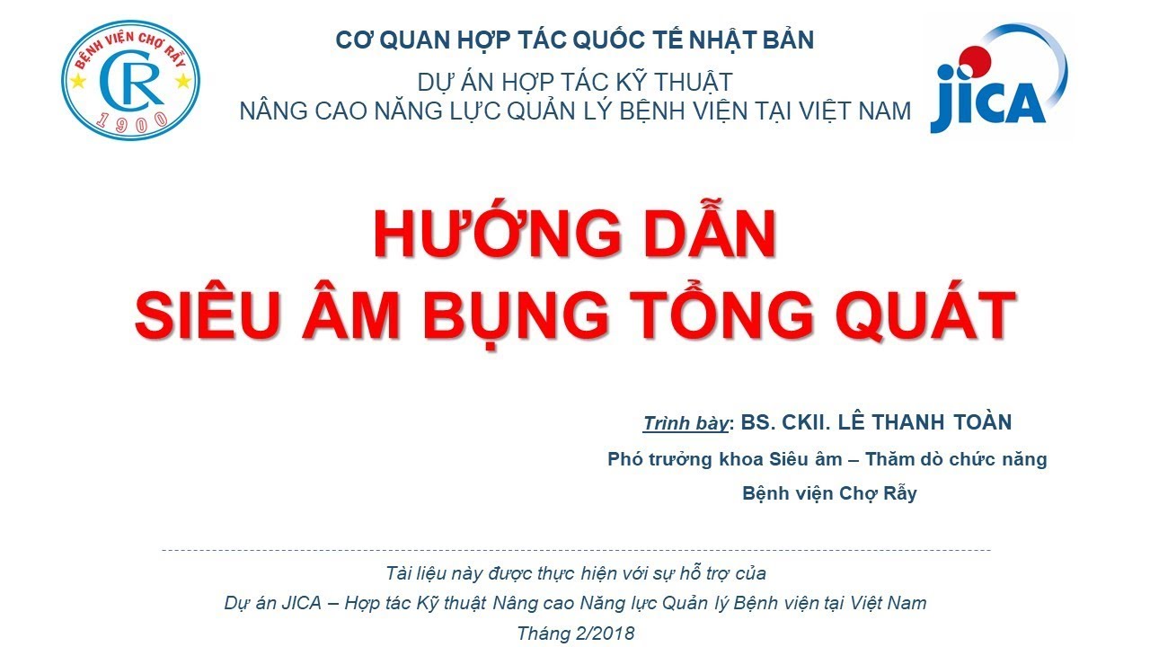 HƯỚNG DẪN SIÊU ÂM BỤNG TỔNG QUÁT