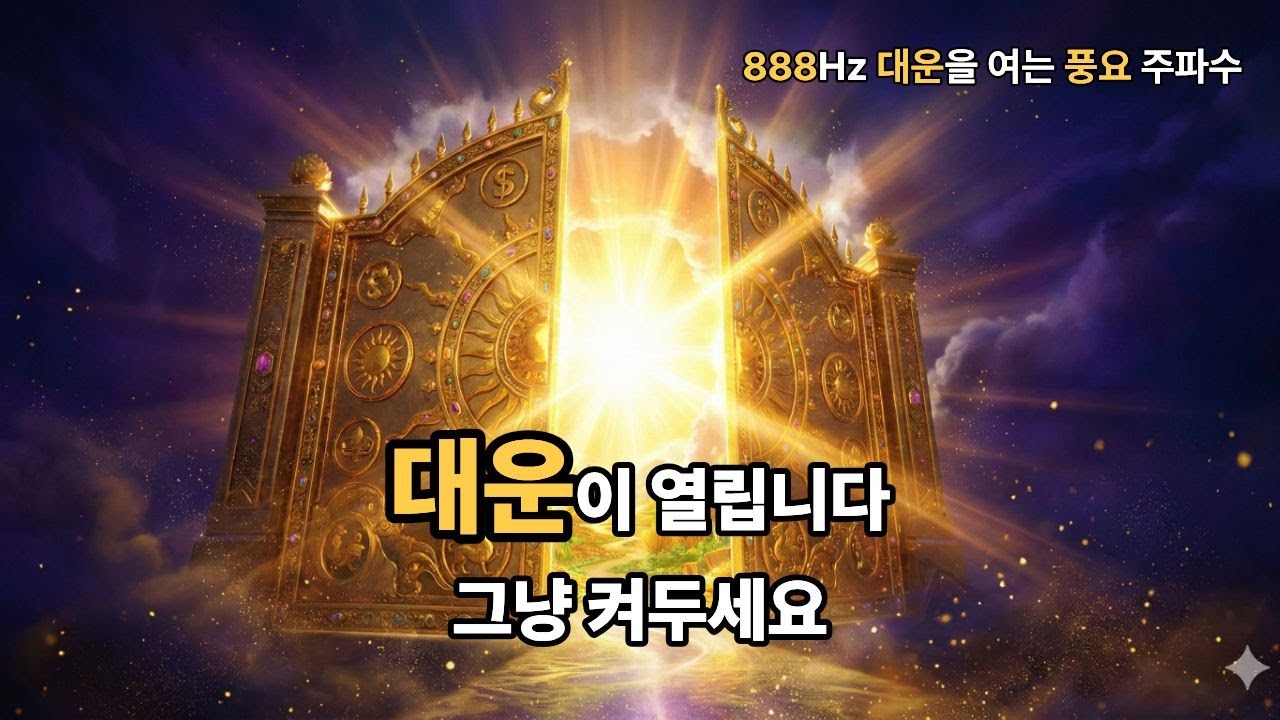 내일부터 대운이 쏟아집니다 🗝️ 자기 전 딱 10분만 틀어두세요 🌊 기적의 주파수 888Hz 💫