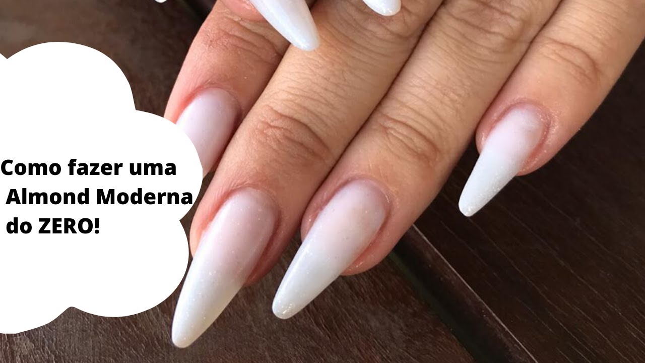 Como fazer uma Almond Moderna com gel blanc Volia