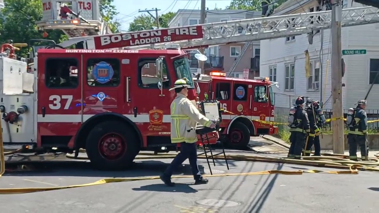 Boston fire department respond to. Fire on Gayhead street.