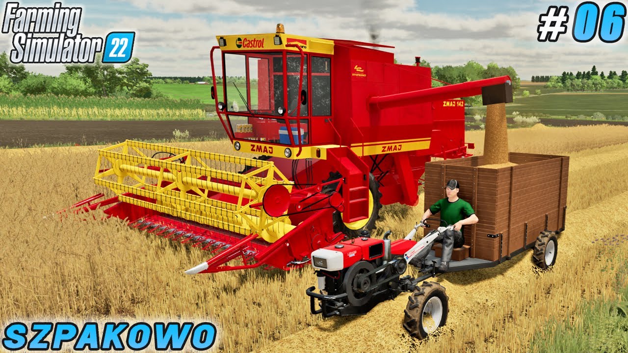 Wheat Harvest with New Harvester, Building Storage For Straw | Szpakowo Farm | FS 22 | Timelapse #06