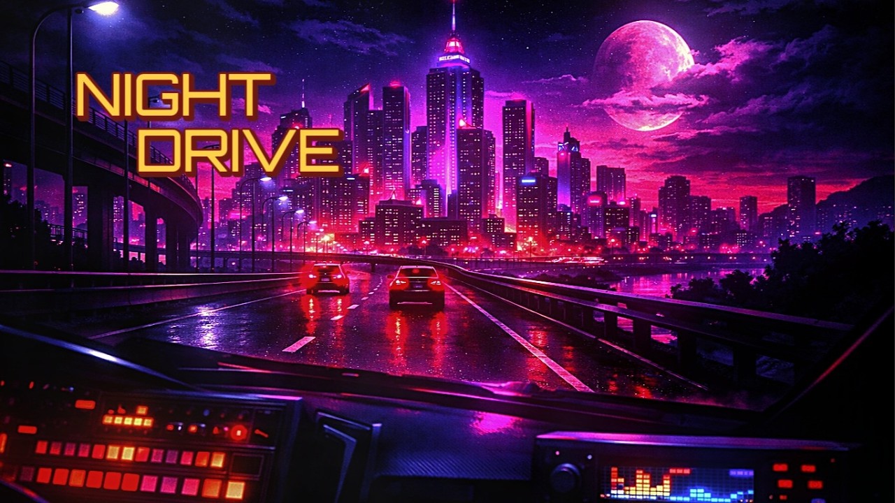 Midnight Drive Through a Cyberpunk Dream Playlist — Retro Synthwave | Cyberpunk Noir Instrumentals