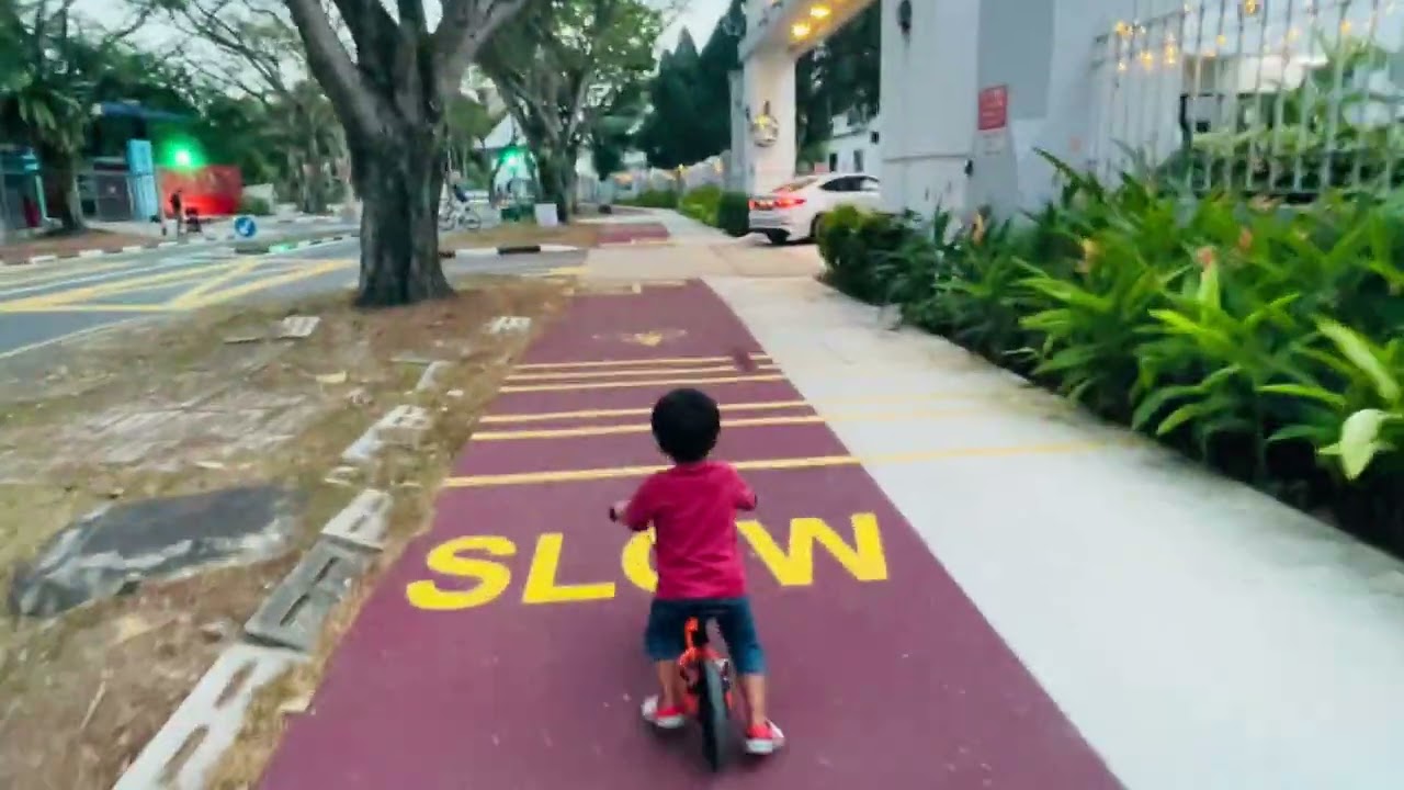 Evening walk with my baby in Singapore 