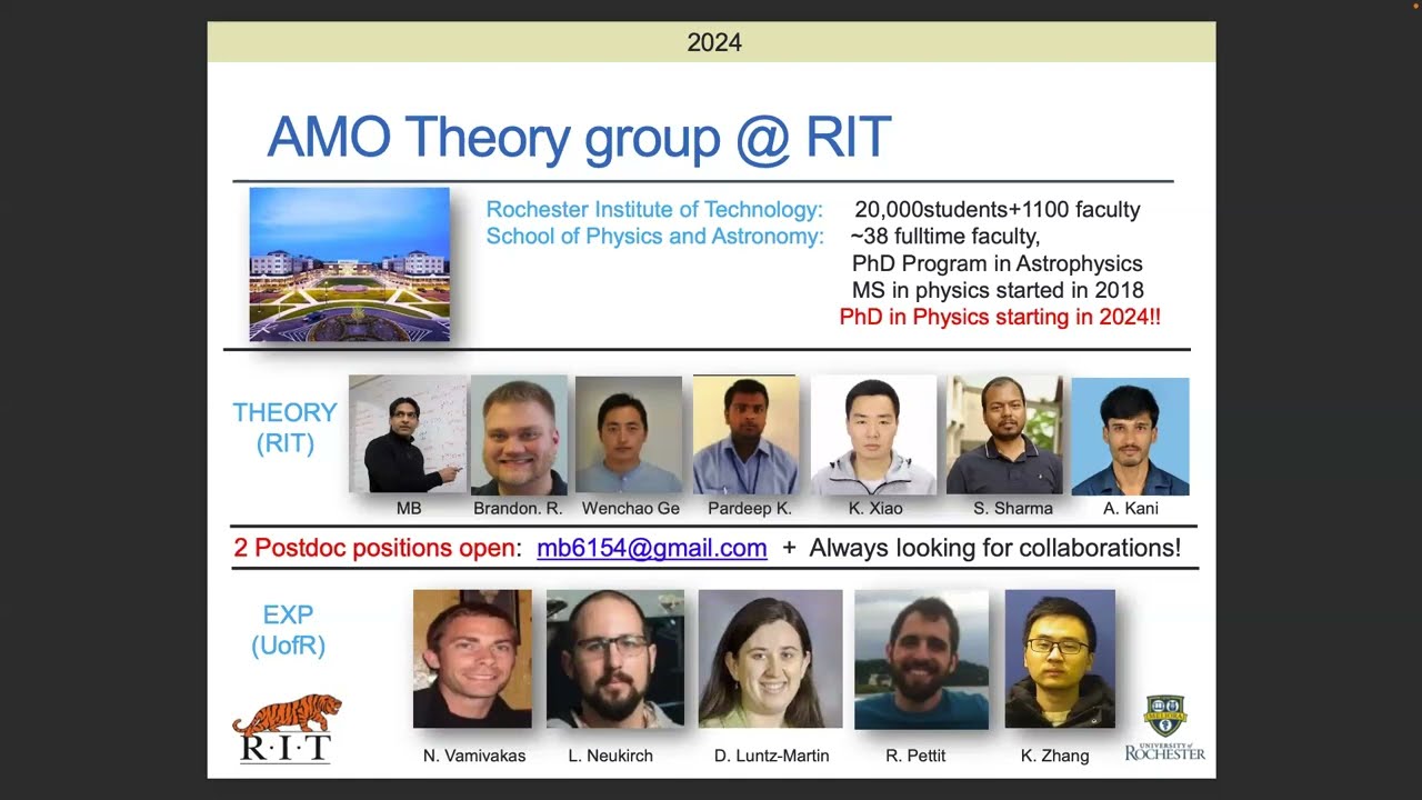 QuIC Talk by Prof. Mishkat Bhattacharya: Coherent Control of an Optical Tweezer Phonon Laser