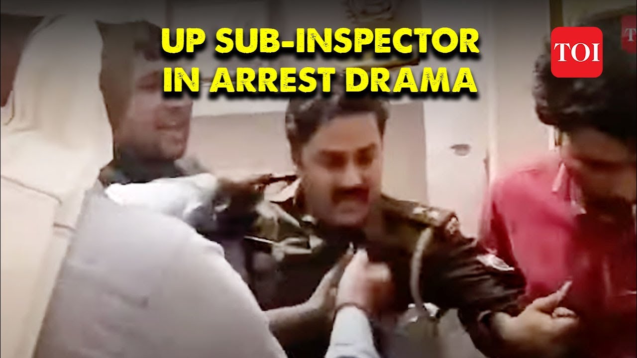 On cam: ACB sleuths arrest UP cop for taking bribe, drag him through public road