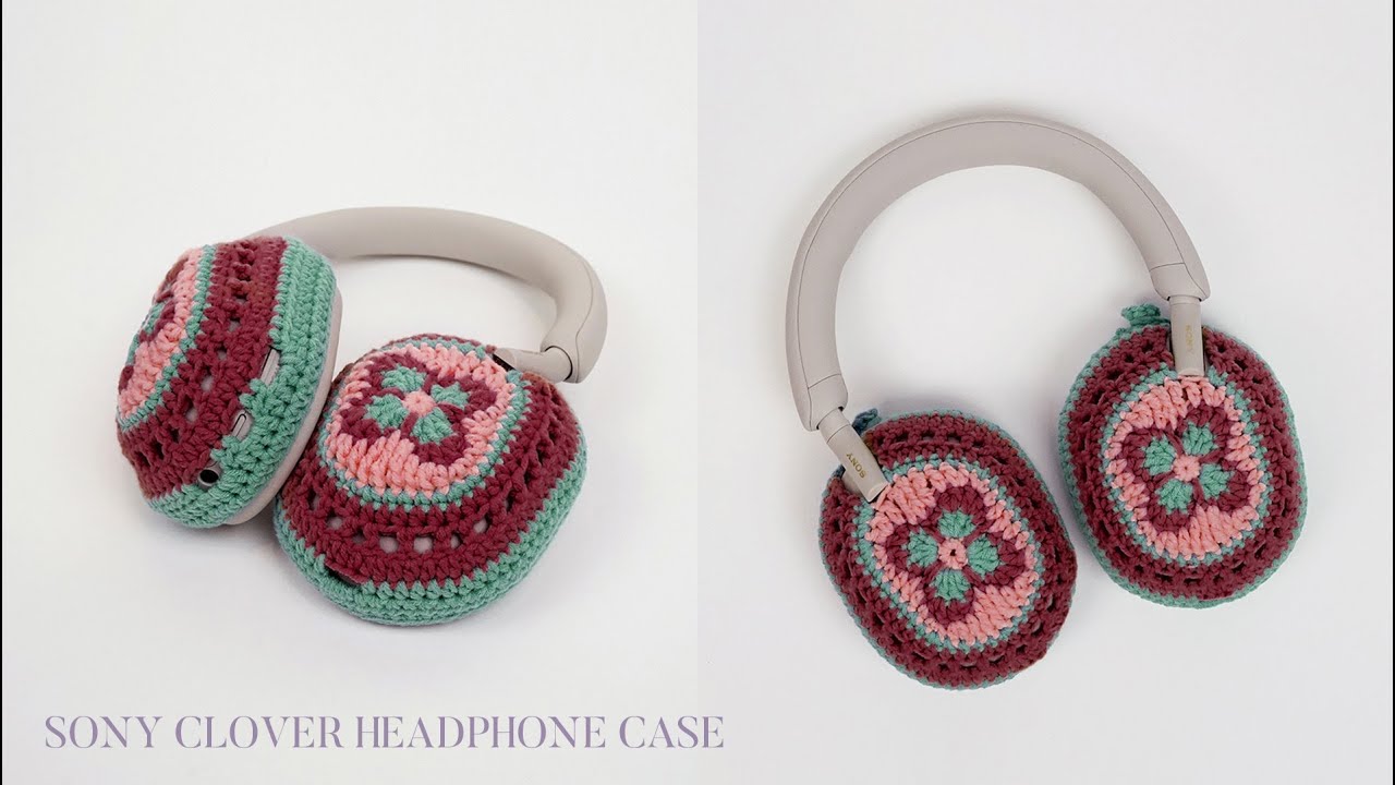 행운의 네잎클로버가 쏘옥! 소니 헤드폰 뜨개 케이스 클로버버전｜How to knit&crochet Sony clover Headphone Case