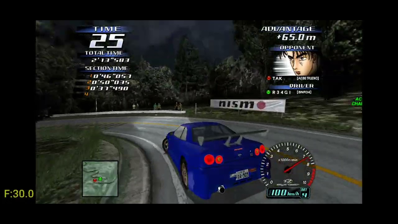 Initial D Arcade Stage 3 - Legend Of The Streets W/ Nissan R34 GTR Pt 12(Flycast)