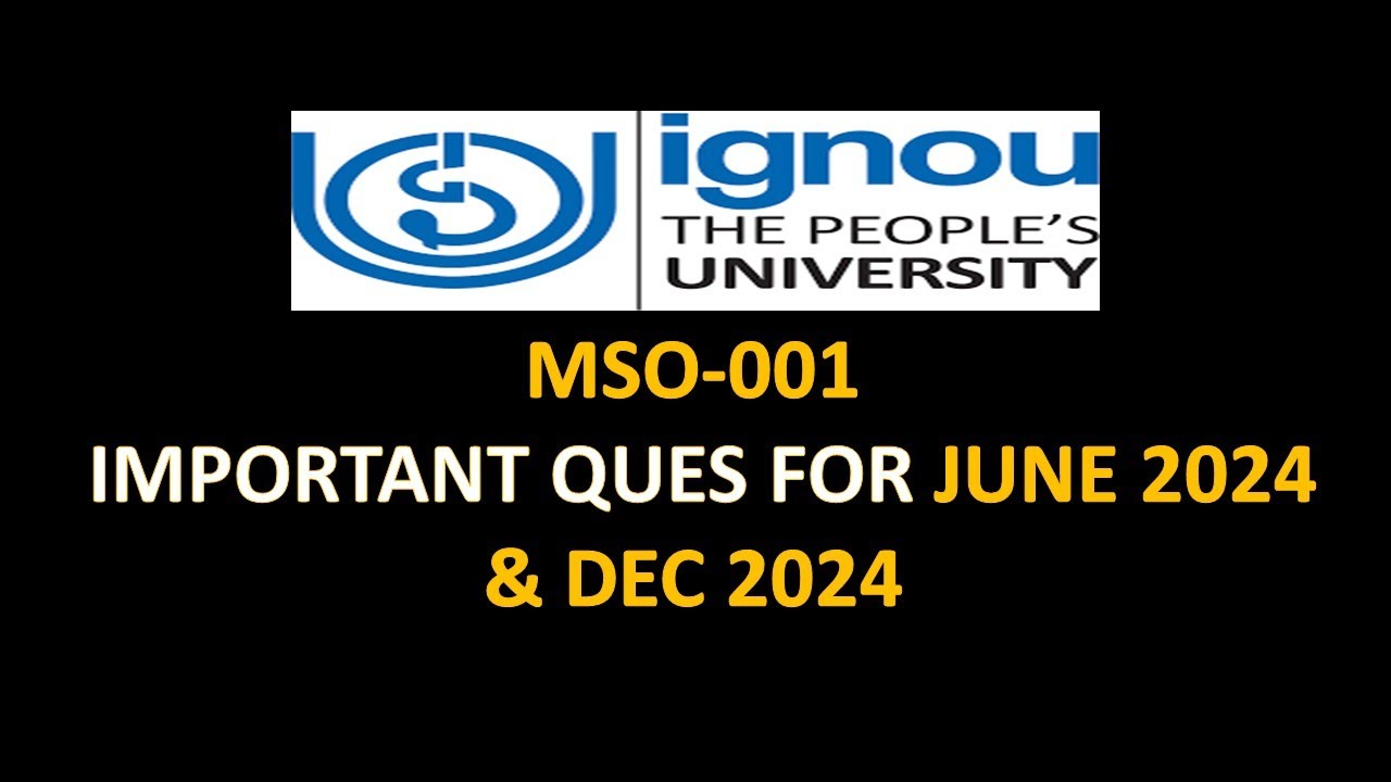 MSO-001 Most Important Question | MSO Sociology