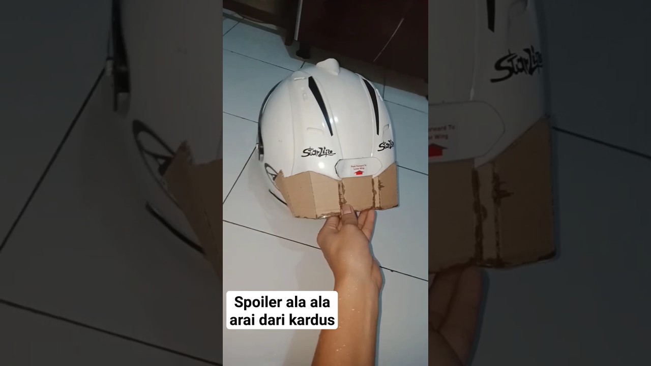 membuat spoiler Helm Yamaha Cargloss old #modifikasi #helm #arai