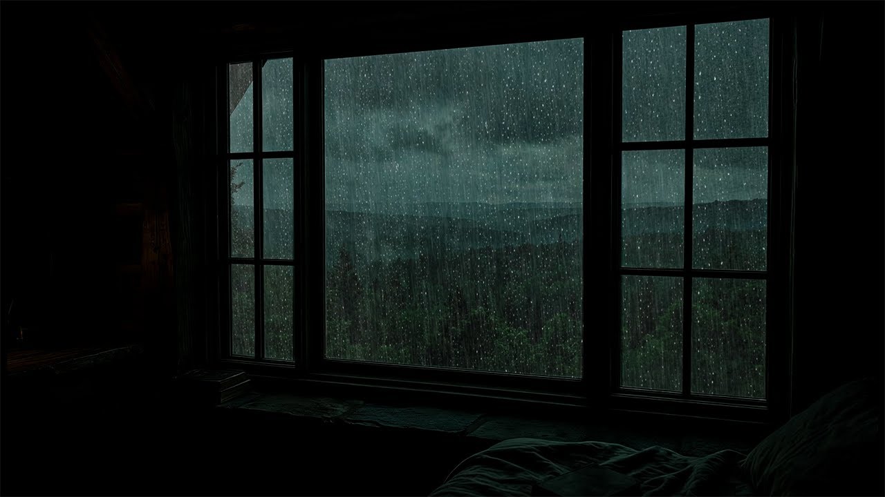 Still Night Rain Beyond the Window | Peaceful Rain and Thunder Sounds to Fall Asleep