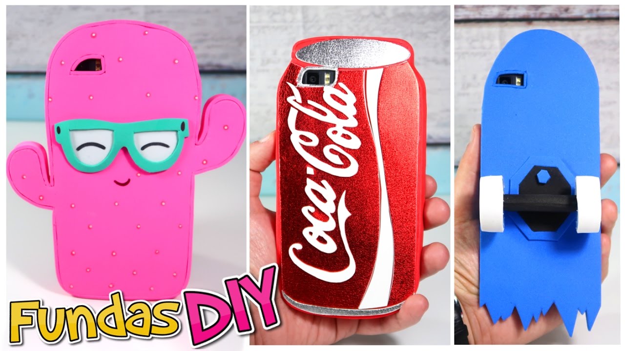 FUNDAS PARA CELULAR CASERAS DIY - MANUALIDADES FACILES Y SENCILLAS PARA MOVIL
