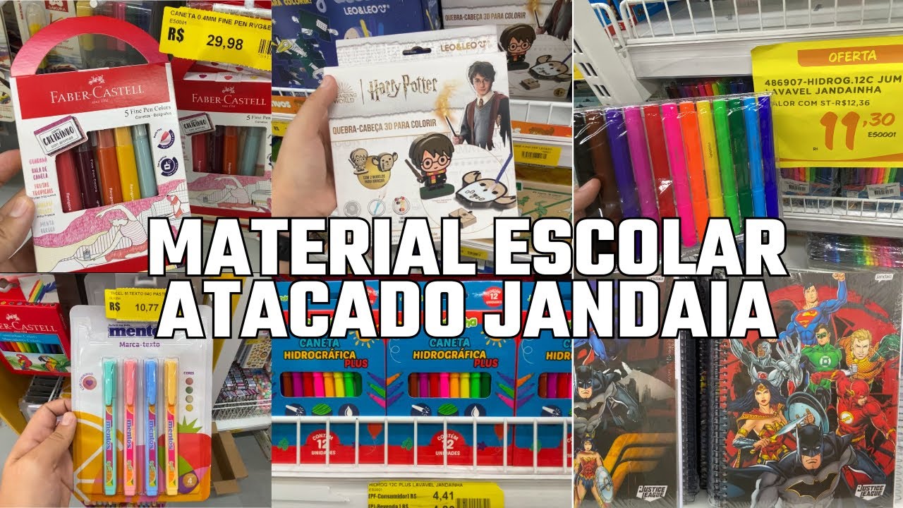 📚MATERIAL ESCOLAR no ATACADO JANDAIA. Melhor que a Shopee? Vale a pena?