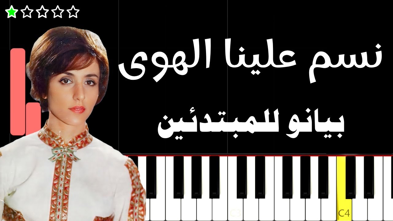 اعزف نسم علينا الهوى | فيروز على البيانو (للمبتدئين) بدون نوتة