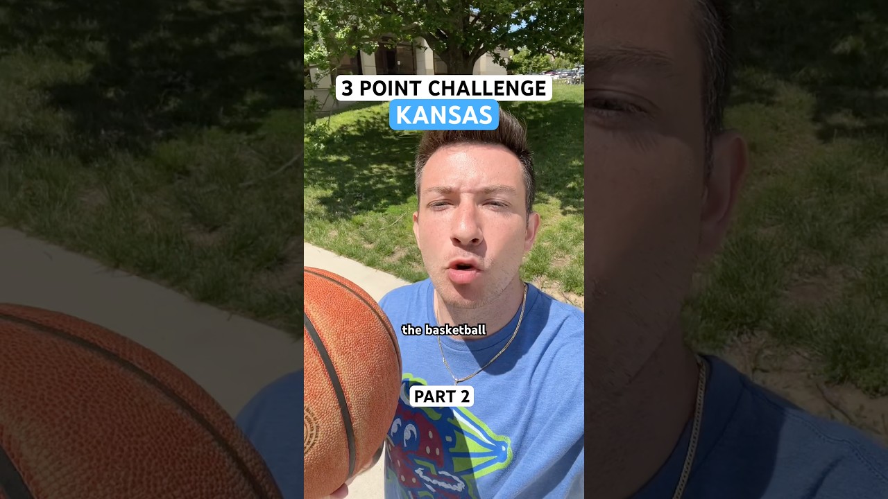 3 Point Challenge: KANSAS Part 2 #kansas #jayhawks #collegebasketball #rockchalk #ku #3pointer #d1