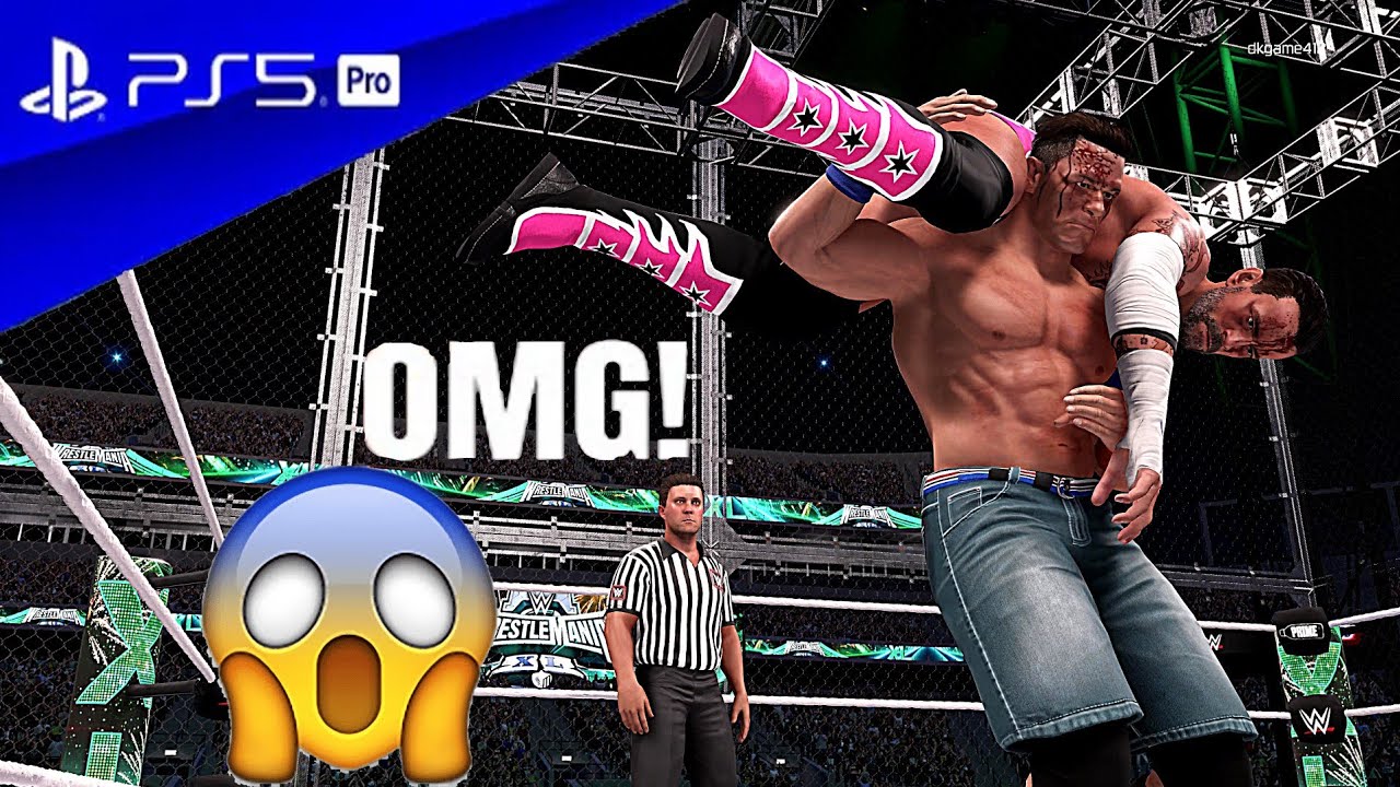 WWE 2K25 – John Cena vs. CM Punk – Hell in a Cell Match | PS5 Pro [4K60]