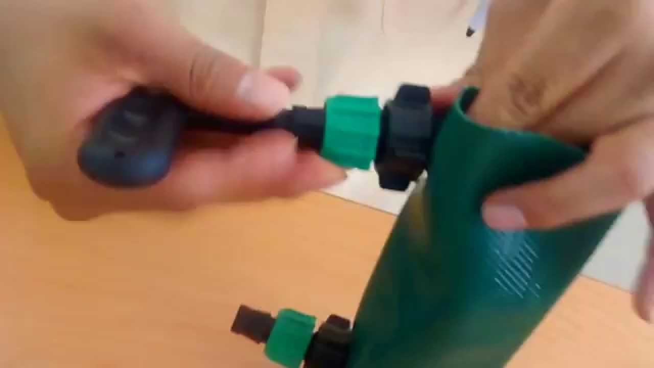 Riego por Goteo. 2/3. Como instalar conectores en manguera Lay Flat.