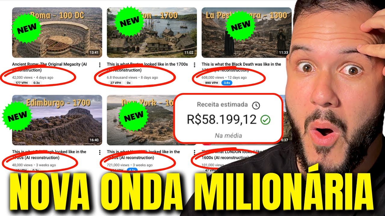 RECONSTRU&Ccedil;&Atilde;O COM IA: NOVO NICHO DE CANAL DARK MILION&Aacute;RIO QUE MONETIZA EM 5 DIAS! COPIE E COLE