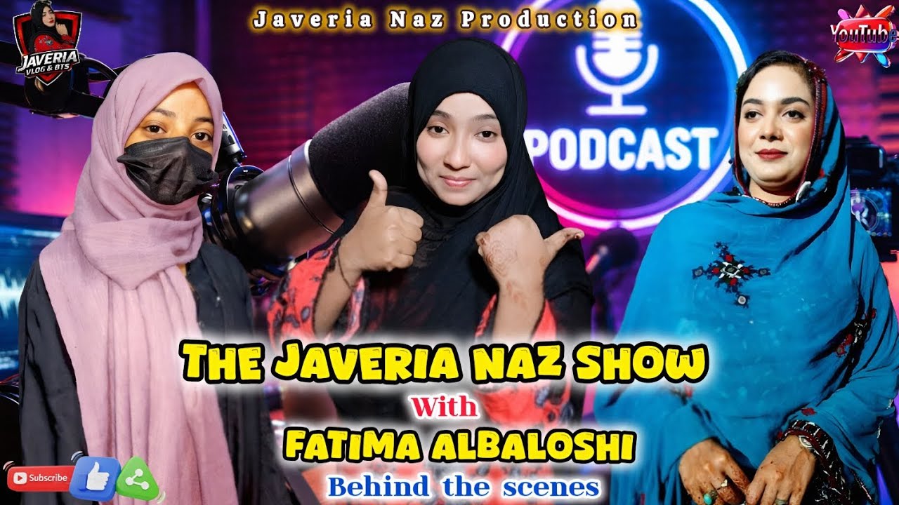 THE JAVERIA NAZ SHOW)WITH FATIMA ALBALOSHI)BEHIND THE SCENES)#javeria #funny #show  